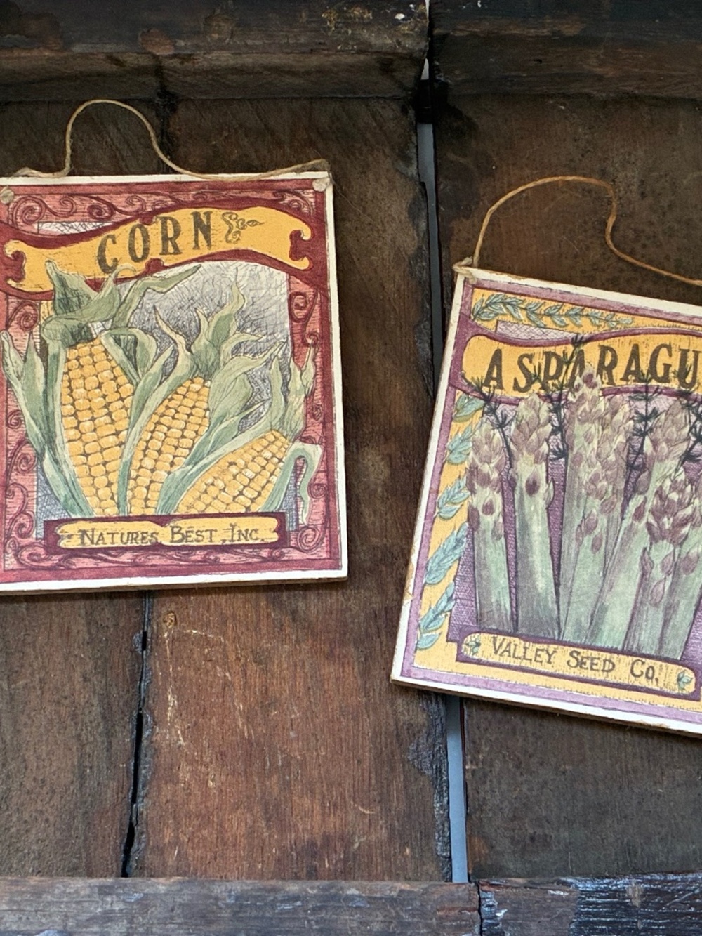 Farmhouse Seed pack Vintage hanging wall plaques